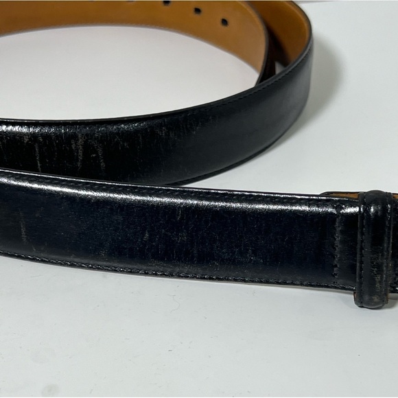 Brooks Brothers Belt Size 40 Made in USA Genuine Leather Full Grain Black Belt - Picture 4 of 11
